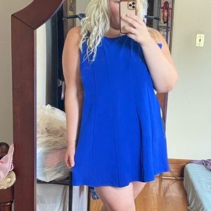 Blue skater dress